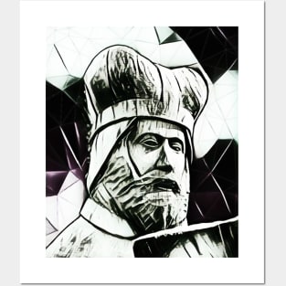 Geoffrey of Monmouth Blackand White Portrait | Geoffrey of Monmouth Artwork 3 Posters and Art